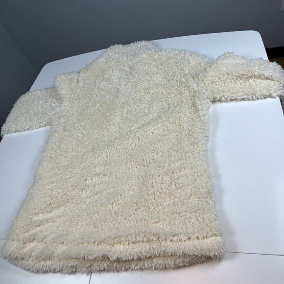 Weatherproof vintage sherpa women sweater teddy bear 1/4 zip lined cream size S - Picture 4 of 9